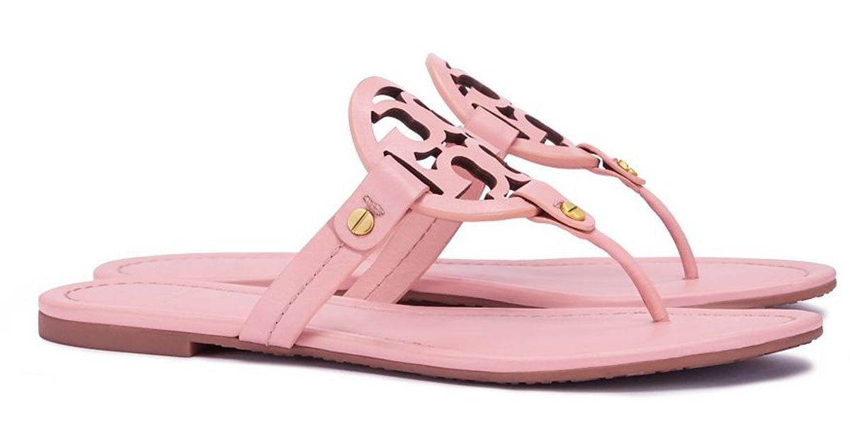 Tory Burch Miller Sandal, Leather in Clay Pink (Pink) Lyst UK